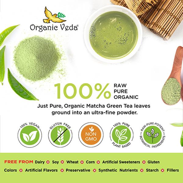 Organic Veda Matcha Green Tea Powder 227 gm - Pure Herbs