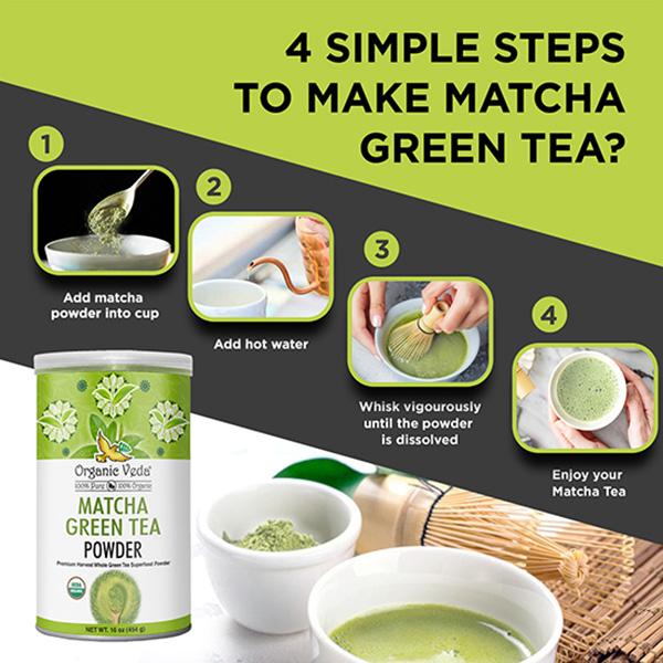 Organic Veda Matcha Green Tea Powder 227 gm - Pure Herbs