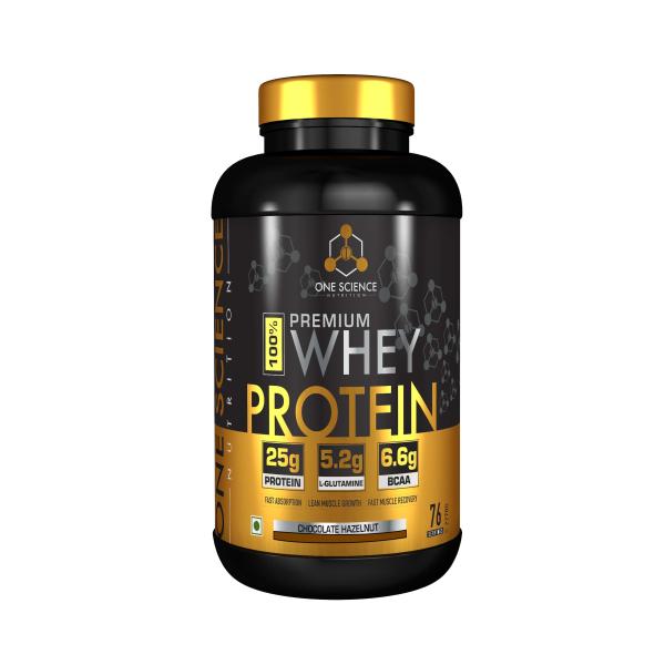 One Science Nutrition Premium Whey Protein Powder - Chocolate Hazelnut 2270 gm - Whey Proteins