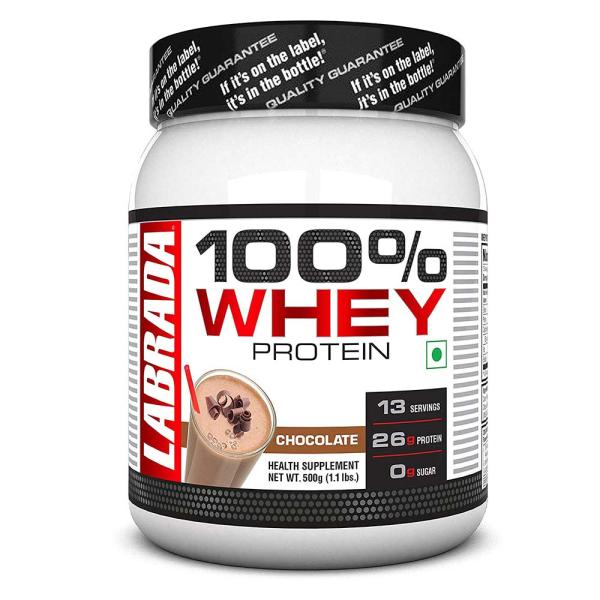 Labrada 100% Whey Protein Powder - Chocolate 500 gm - Whey Proteins