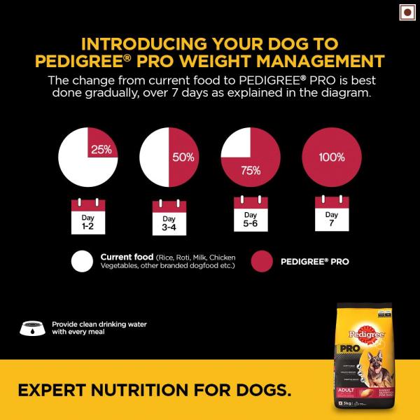 Pedigree Pro Adult Active (For Large Breed) 3000 gm - Petfood