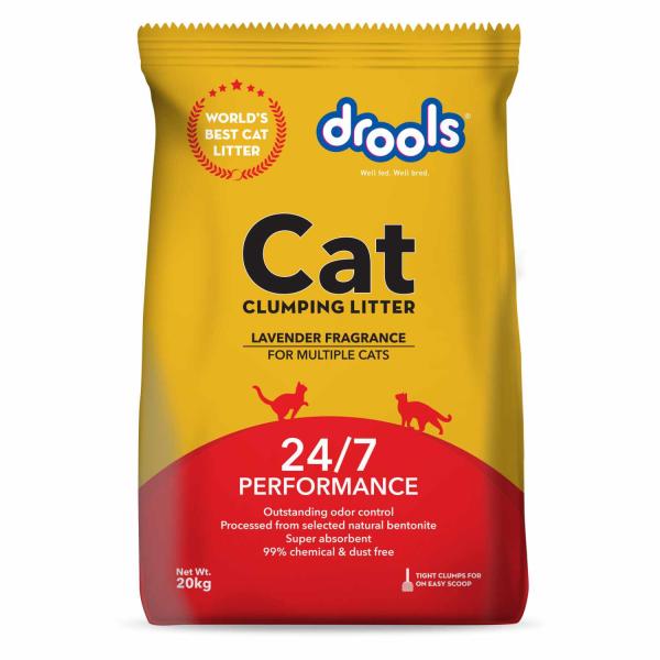 Netmeds | Drools Clumping Lavender Fragrance Cat Litter (For multiple cats) 20000 gm