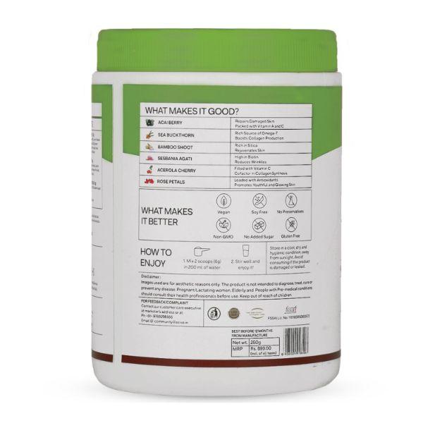 Oziva Plant Based Collagen Builder Powder 250 gm - Herbal Supplement