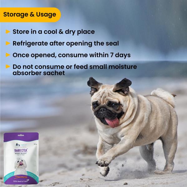 Wiggles Barkstix Dog Treats Berry Blast (Pack of 2*100gm) 1's - Petfood