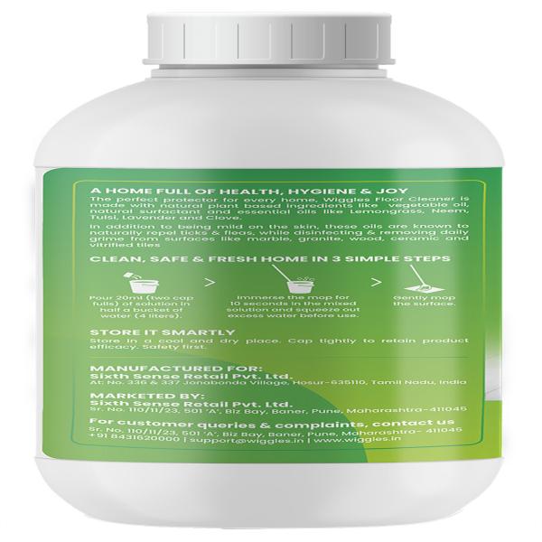 Wiggles Floor Cleaner Liquid Pet Friendly (Lemongrass) 500 ml - Pet Healthcare