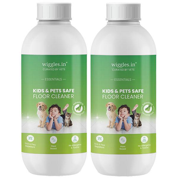 Wiggles Floor Cleaner Liquid Pet Friendly (Lemongrass) 1000 ml (N) - Pet Healthcare