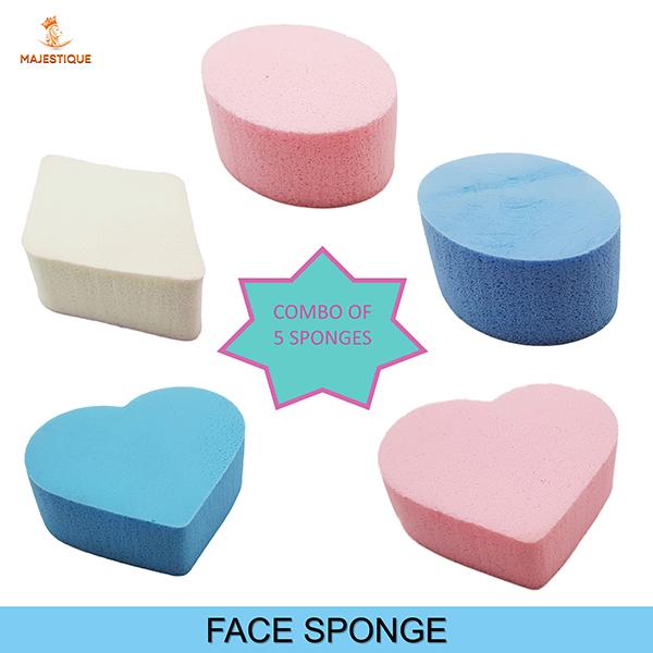 Majestique Face Rhombus shape Puff Sponge Set contains 4 blending sponges 1's - Sponges & Applicators