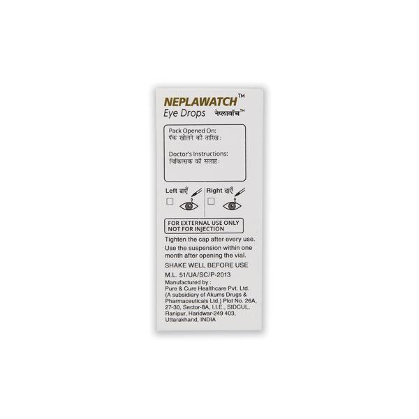 NEPLAWATCH 0.1% Eye Drops 5ml - Eye conditions-Oph