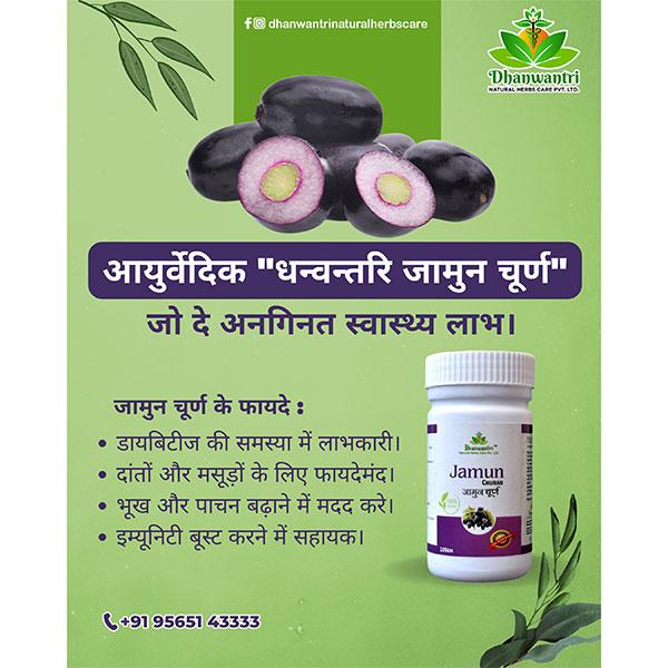 Dhanwantri Jamun Churan 100 gm - Speciality Medicines
