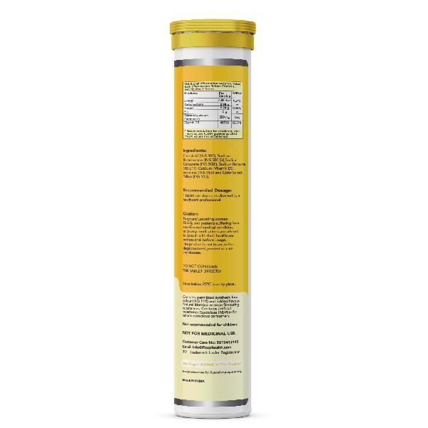 FixUpHealth Calcium and Vitamin D3 Effervescent Tablet - Orange Flavour 20's - Calcium And Minerals