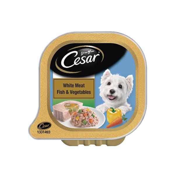 Cesar Adult Dog Food - White Meat Fish & Vegetables 100 gm - Petfood