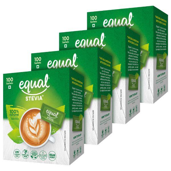 Equal Stevia Sweetener Sachet (Pack of 4 x 100's) 1's - Sweeteners
