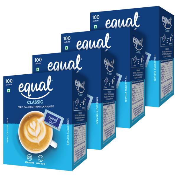 Netmeds | Equal Classic Sweetener Sachet (Pack of 4 x 100's) 1's