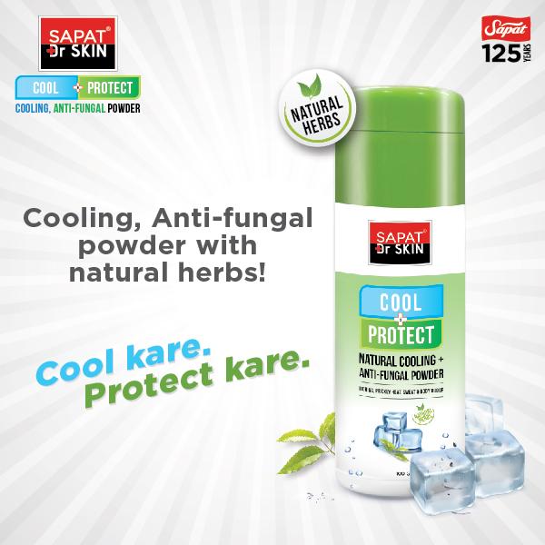 Sapat Dr.Skin Natural Cooling + Anti-Fungal Powder 100 gm - Skin Infections - T