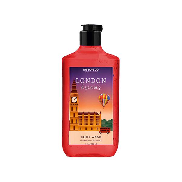 THE LOVE CO. Luxury London Dreams Body Wash - Body Wash For Women - Mens Body Wash - Foaming Shower Gel - Mesmerising - Hydrating - Moisturizing Body Care - 100% Vegan - Paraben Free 250 ml