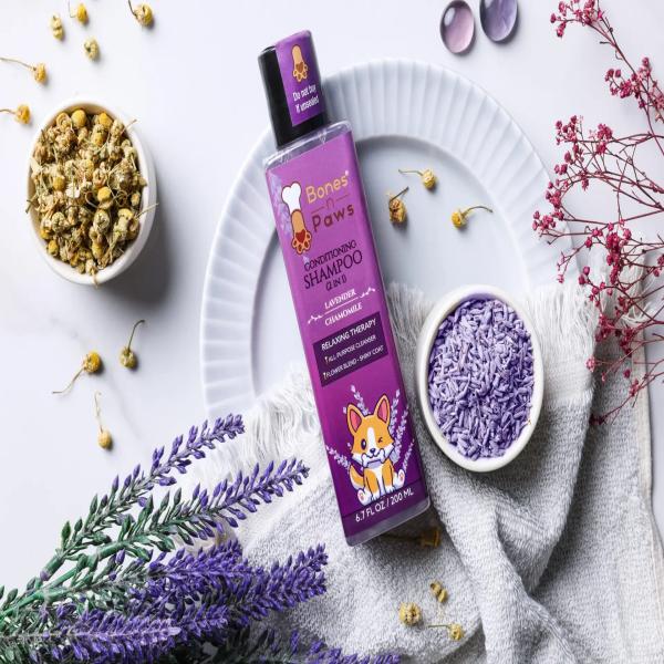 Netmeds | Bones n Paws 2 In 1 Conditioning Shampoo - Lavender & Chamomile 200 ml