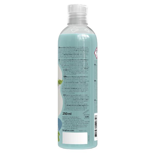 Beaphar White Coat With Green Tea Extract & Aloe Vera Shampoo 250 ml - Pet Grooming