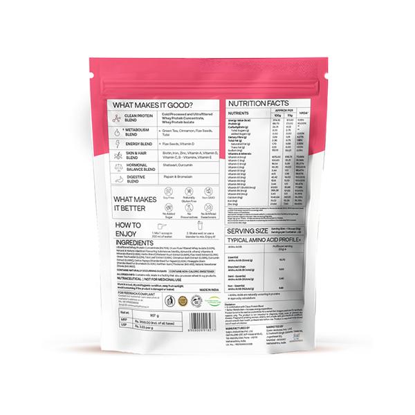 OZiva Protein and Herbs Powder for Weight Control - 2lbs- Vanilla Almond 945 gm - Weight Gain