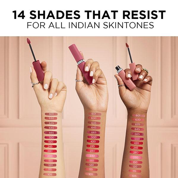 Loreal Paris Infallible Matte Resistance Liquid Lipstick - 601 Worth It 24 gm - Liquid Lipsticks