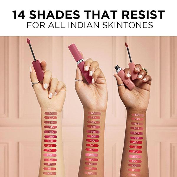 Loreal Paris Infallible Matte Resistance Liquid Lipstick - 630 Rose Heat 24 gm - Liquid Lipsticks