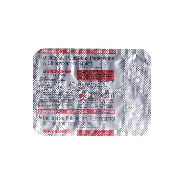 Moveran MR Tablet 10'S - Muscle Cramps/Spasticity-Mus