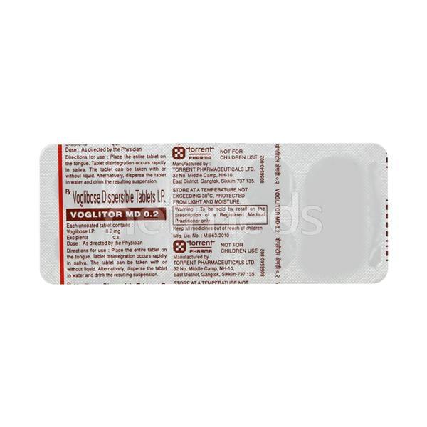 Voglitor MD 0.2mg Tablet 10'S - Diabetes-Ant