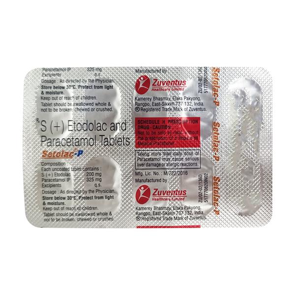 SETOLAC P TABLET 10'S - Pain relief-Nsa