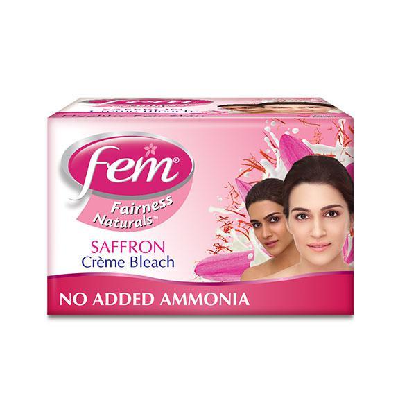 Fem Fairness Naturals Saffron Creme Bleach 8 gm - Face Bleach