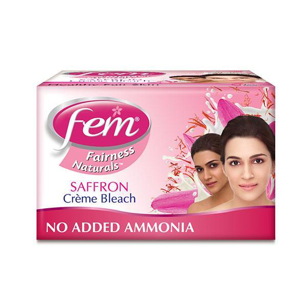 Fem Fairness Naturals Saffron Creme Bleach 24 gm - Face Bleach