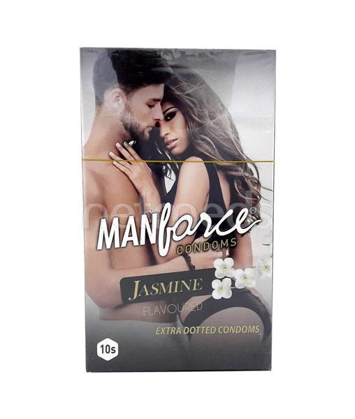 Netmeds | Manforce Extra Dotted Condoms - Jasmine Flavoured 10's