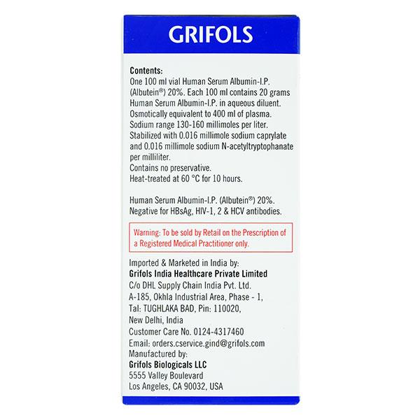 Albumin 20% Infusion 100ml - Supplements-Par