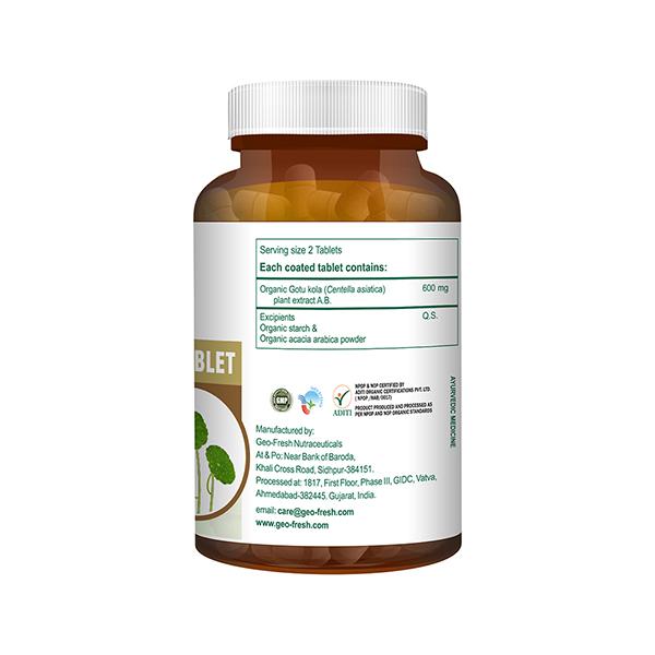 Geo-Fresh Organic Gotu Kola 600 mg Tablet 90's - Health Products