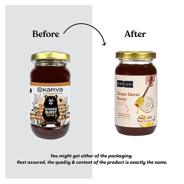 Kapiva Ginger Burst Honey 250 gm - Cough & Cold (Ayush)