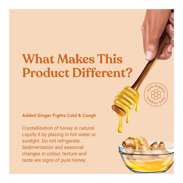 Kapiva Ginger Burst Honey 250 gm - Cough & Cold (Ayush)