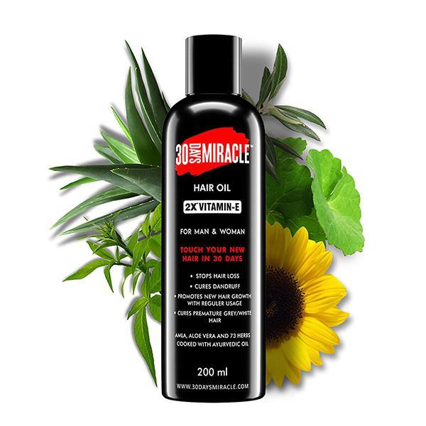 30 Days Miracle 2X Vitamin-E Hair Oil for Men & Women 200 ml - Hair Oils