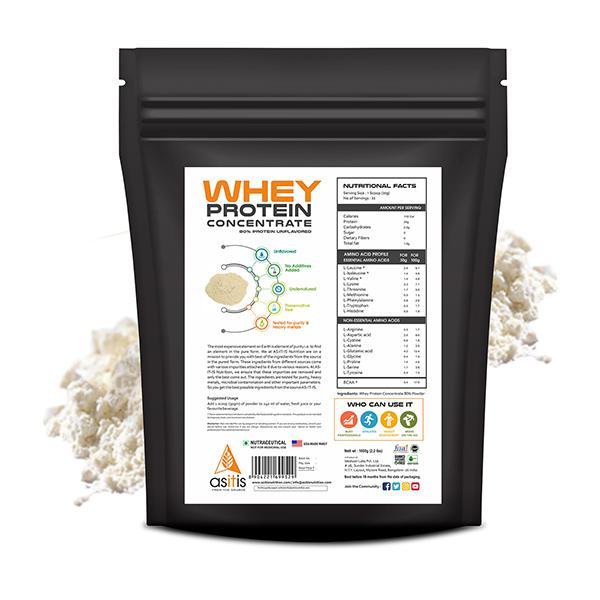 AS-IT-IS Nutrition Whey Protein Concentrate Powder - Unflavored Powder 1 kg - Whey Proteins