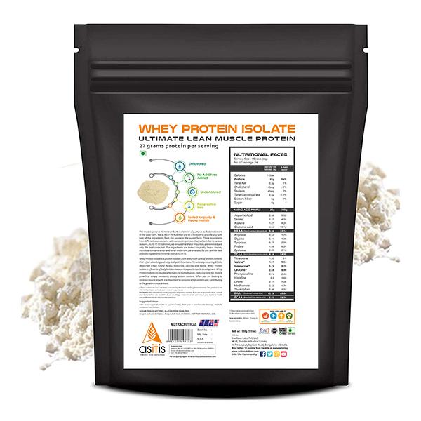 AS-IT-IS Nutrition Whey Protein Isolate Powder 500 gm - Whey Proteins