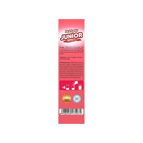 Nutrigain Junior Powder - Strawberry Flavour 200 gm - Weight Gain