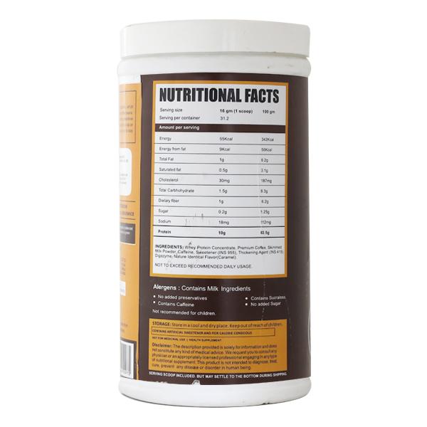 Ripped Up Nutrition Protein Coffee Powder - Caramel Flavour 500 gm - Workout Essentials