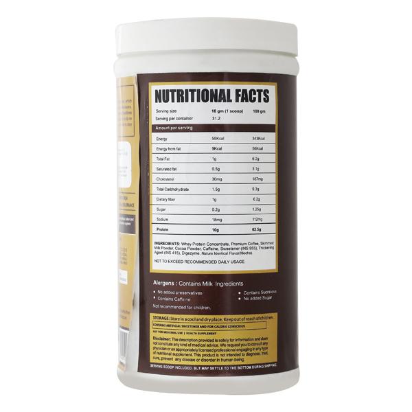 Ripped Up Nutrition Protein Coffee Powder - Mocha Flavour 500 gm - Workout Essentials