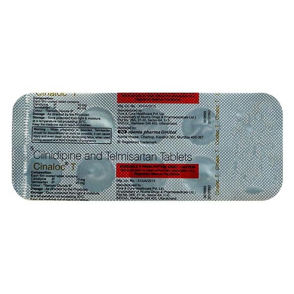 CINALOC T Tablet 10's - Hypertension-Ang