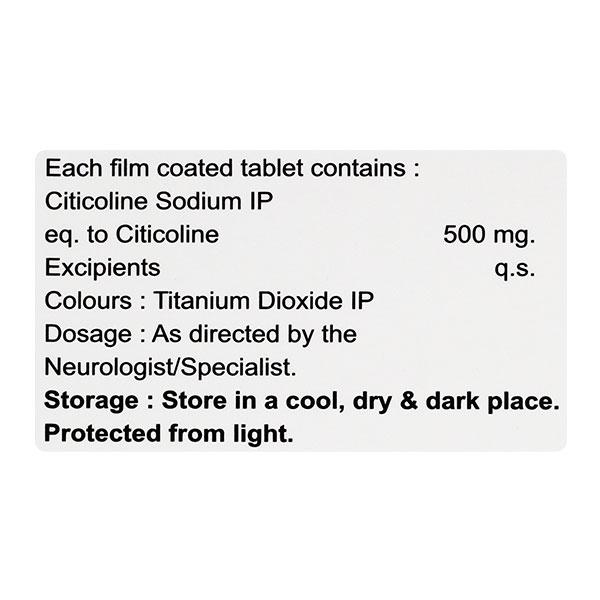 CITICURE 500mg Tablet 10's - Nootropics And Neurotrophics