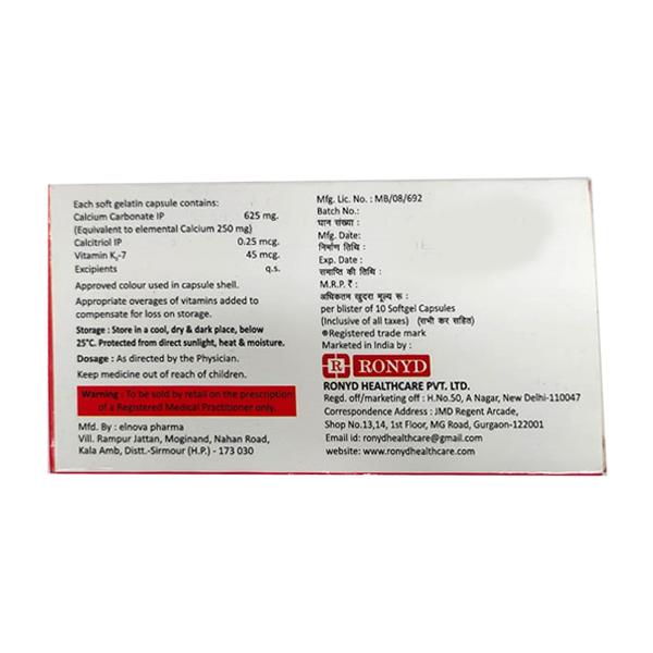 GOLDCAL K2 7 Capsule 10's - Supplements-Sup