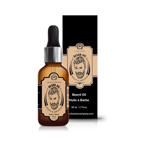 The Man Company Beard Growth Oil - Argan and Geranium 50 ml - Beard Oil