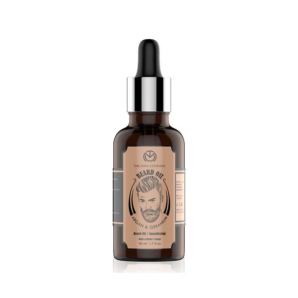 The Man Company Beard Growth Oil - Argan and Geranium 50 ml - Beard Oil