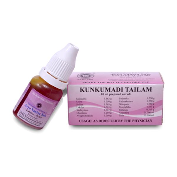Kottakkal Arya Vaidya Sala Kunkumadi Tailam 10 ml - Speciality Medicines