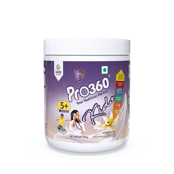 Netmeds | Pro360 Kids Nutritional Powder - Vanilla Flavour 250 gm