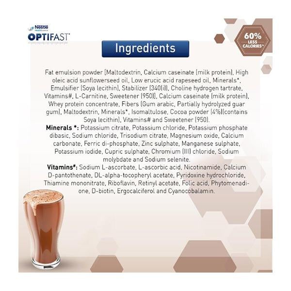 Nestle Optifast Weight Management Powder - Chocolate Flavour 400 gm (Tin) - Weight Loss
