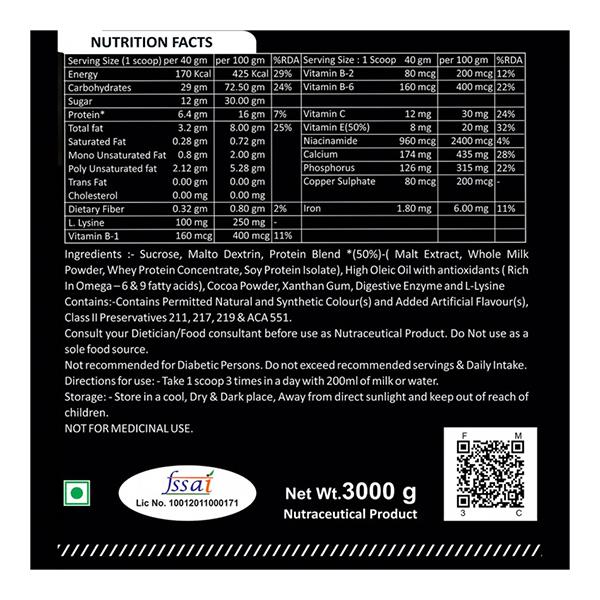 FB Nutrition FBN Mass Weight Management Powder - Chocolate Flavour 3 kg - Weight Gain