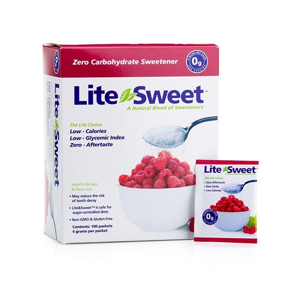 Xlear Lite&Sweet Erythritol Xylitol Natural Sugarfree Sweetener (Pack of 100 x 4 gm) - Sugar Substitutes (Fitness)
